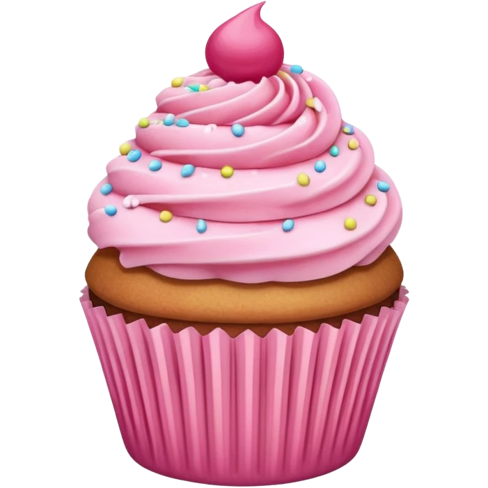 Cupcake with pink icing emoji