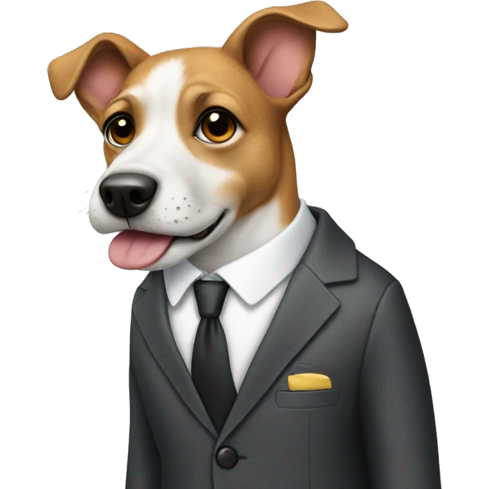 Dog in a suit emoji