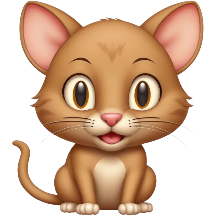 Tom cat and Jerry the mouse cartoon emoji