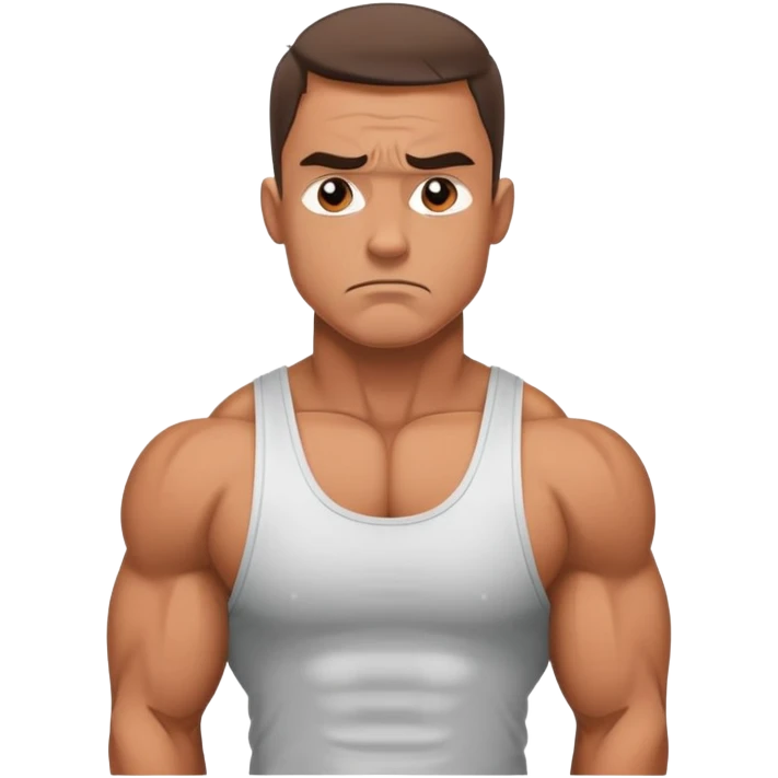 sad bodybuilder emoji