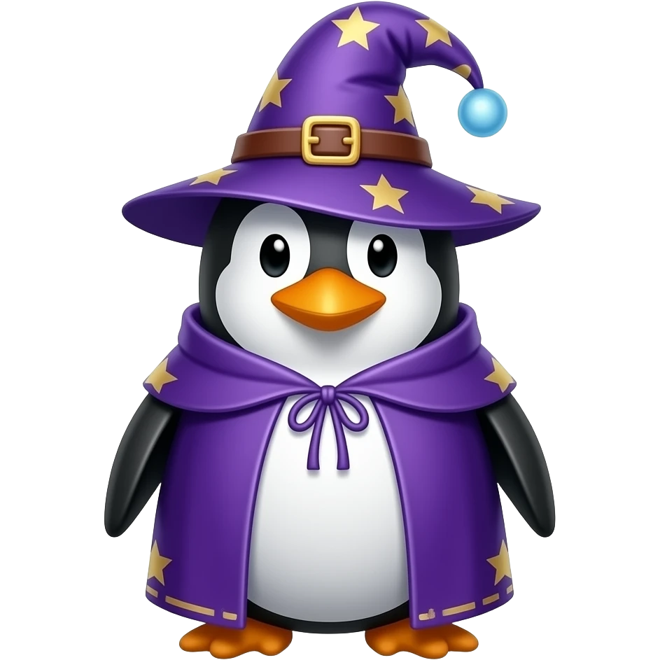 Penguin Wizard emoji