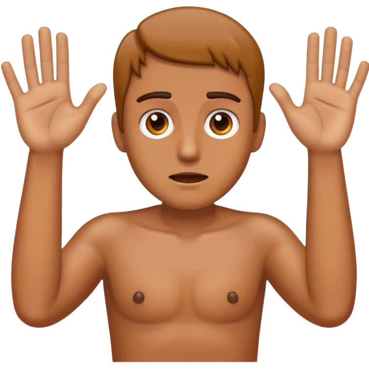 Mann sagt halt stop mit beiden Händen  emoji