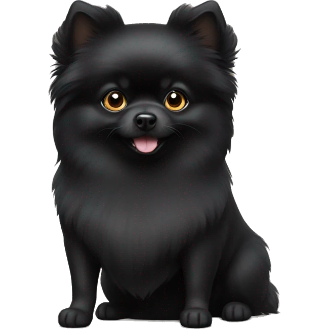 black pomeranian emoji