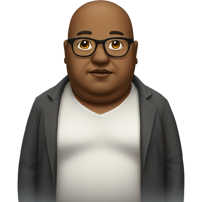 fat man with glasses emoji