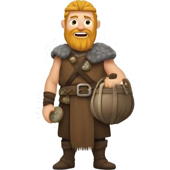 Viking with a bag of coins  emoji