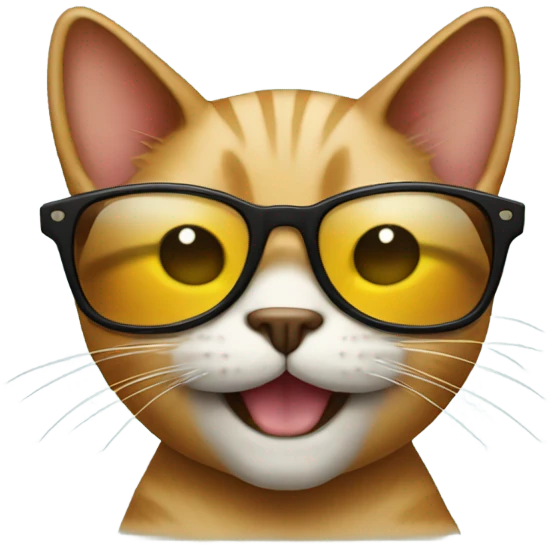 Cat with sunglasses emoji