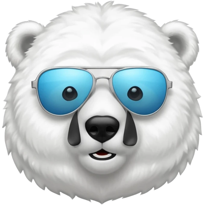polar bear wear sunglasses emoji