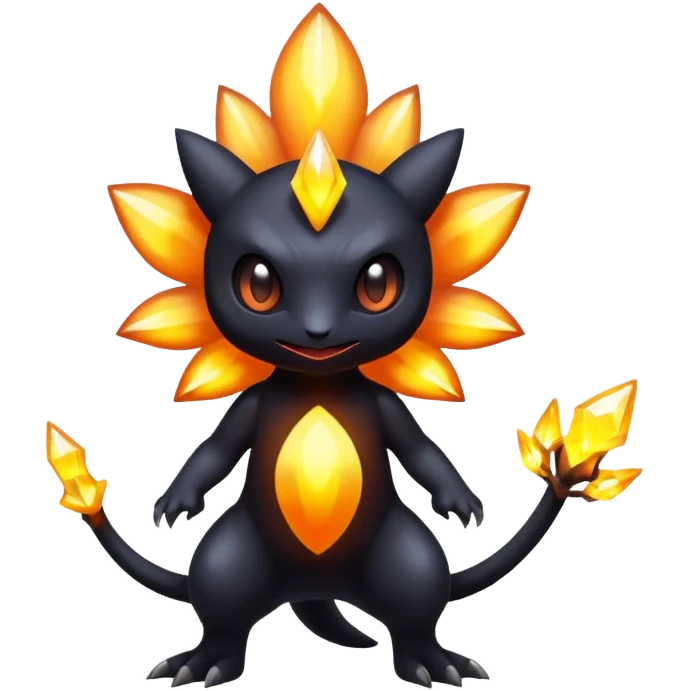 Elemental Dark-type-Electric-type natural Pokémon-Fakémon-creature emoji