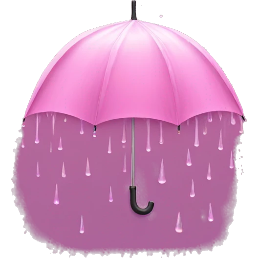 Pink rain emoji