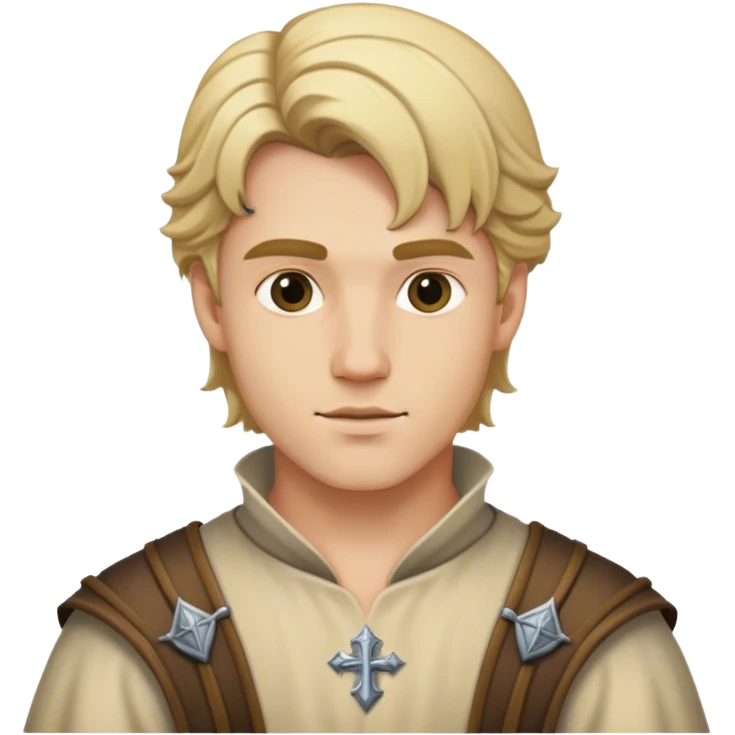 medieval male blonde hairstyle emoji