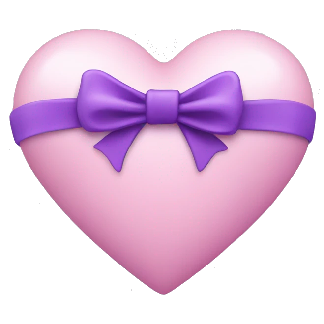 Light pink heart with purple bow emoji