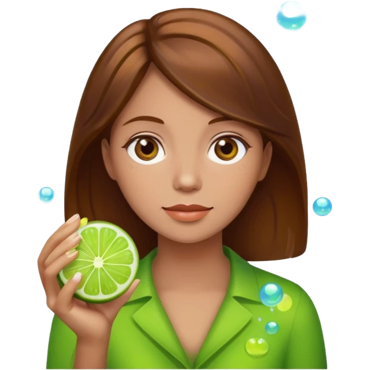 👩🏻‍🦱🫧✨️🍋‍🟩 emoji