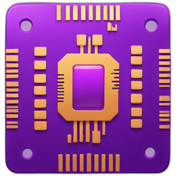 purple computer chip emoji