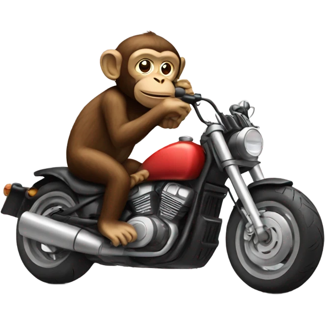 Monkey on Motorcycle emoji