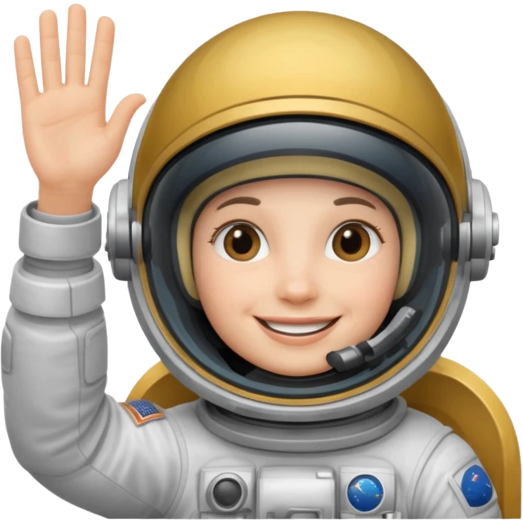 astronaut waving emoji