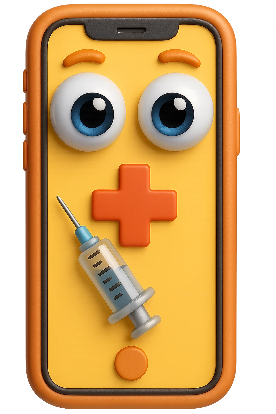 emoji 3d stile iphone di schermo medico con occhi 3d emoji