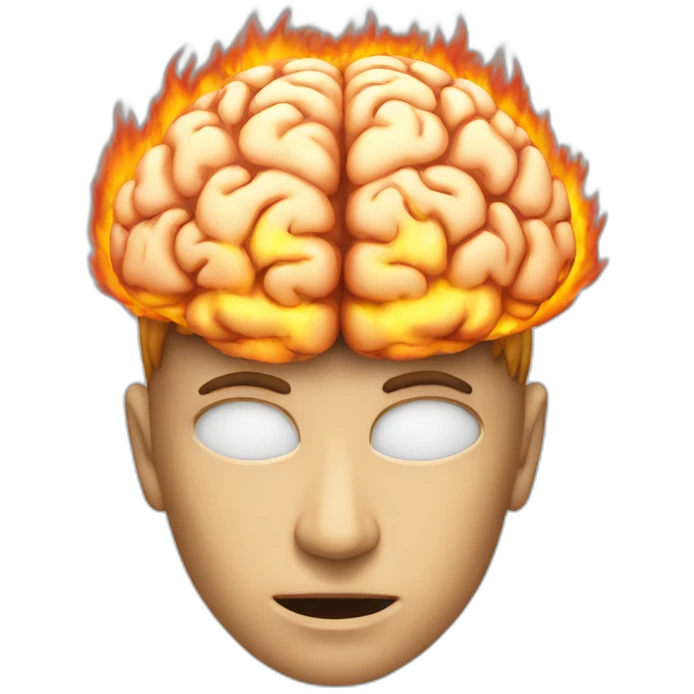 Brain on fire emoji