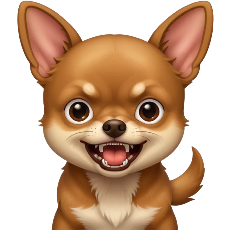 Chihuahua dog growling  emoji