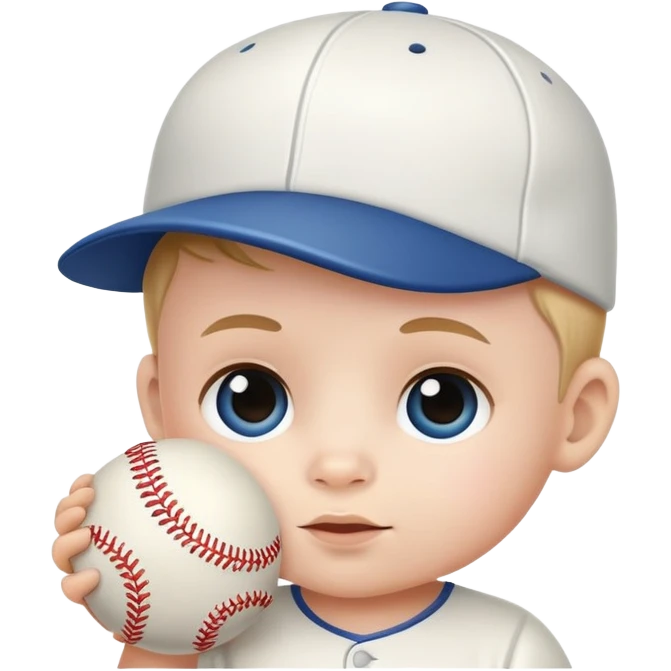 Baby with baseball emoji