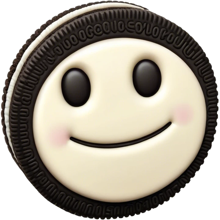 Oreo with smiley face  emoji