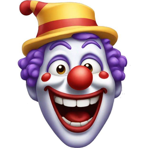 funny clown face emoji