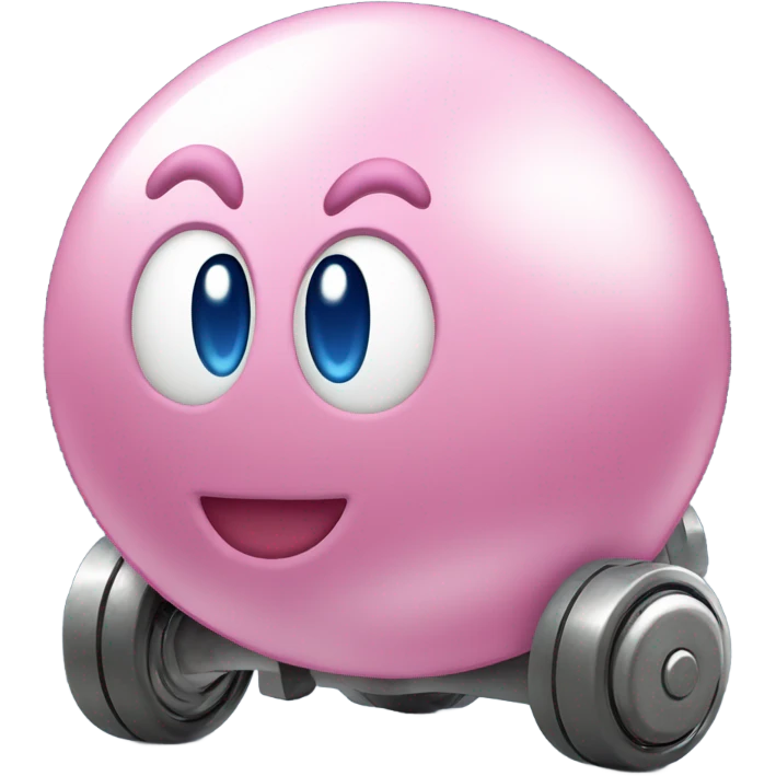 Metal Kirby ball with wheels emoji