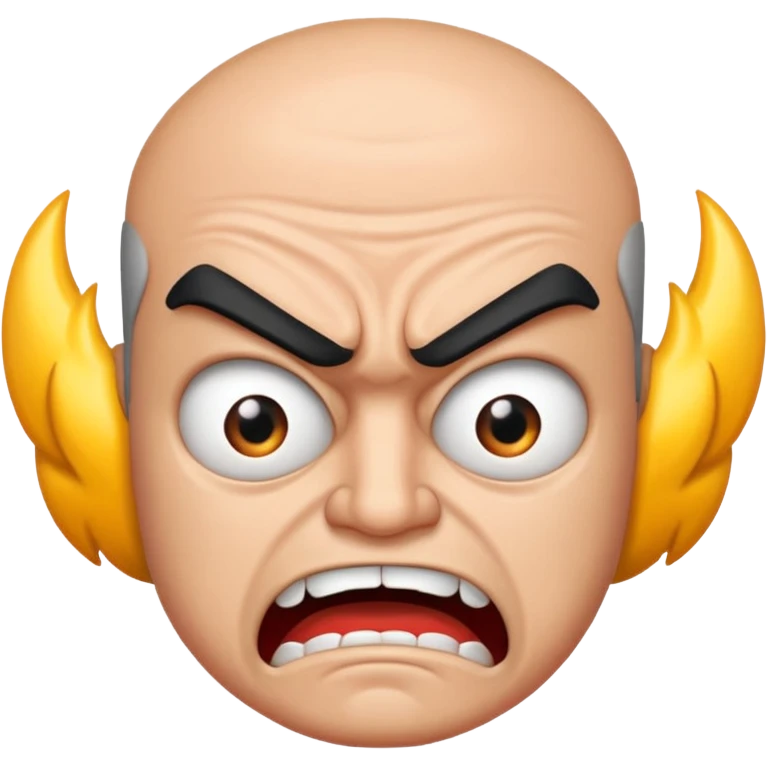 Text mopo above and an angry man emoji