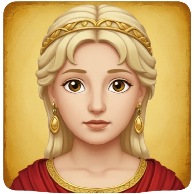 Ancient Roman woman with earrings and blonde hair emoji