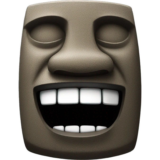 laughing moai  emoji