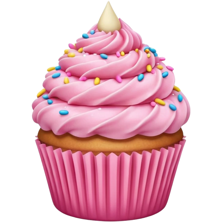 Cupcake with pink icing emoji