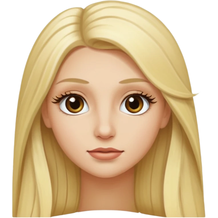 A blonde woman, long hair and long eye lashes emoji