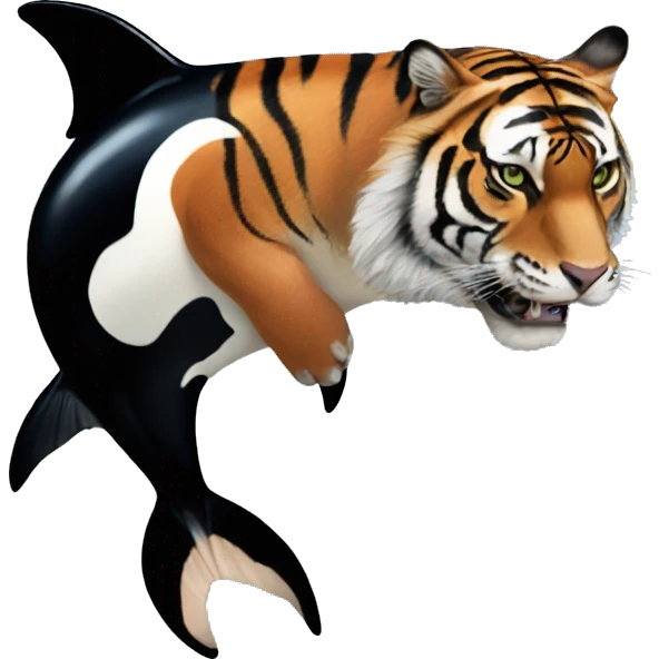 orca and tiger fusion animal emoji