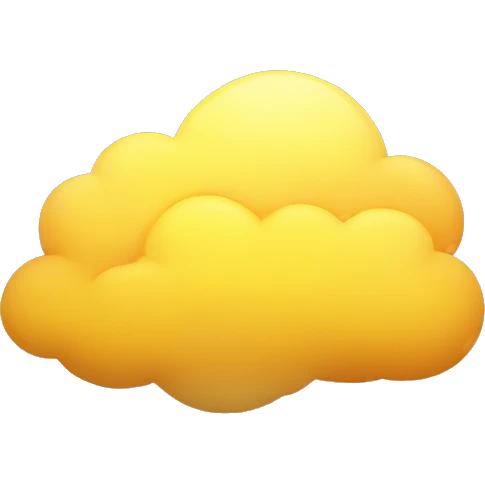 Yellow cloud with golden hour emoji