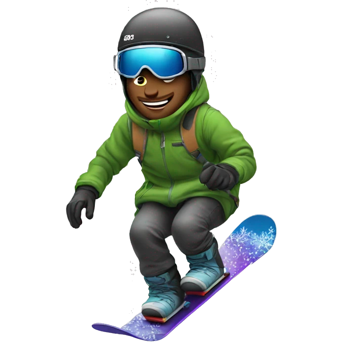 Guy on snowboard  emoji