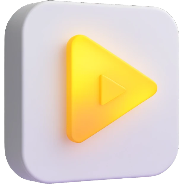 Graphic: 🎥 Play button icon (white) with yellow glow.
Animation: Play button pulses softly.
Background: Transparent.


 emoji