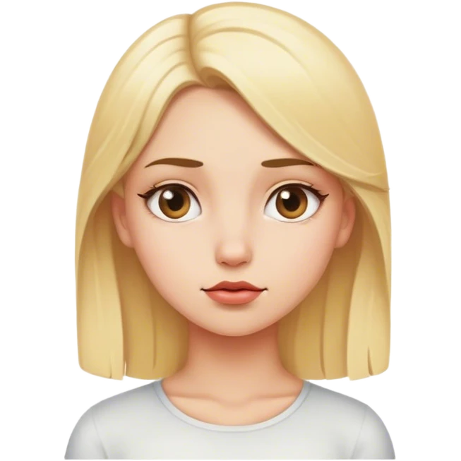Blonde girl giving you a side eye emoji