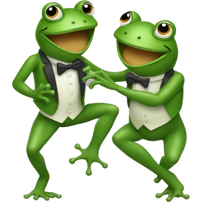 Two frogs doing the tango  emoji