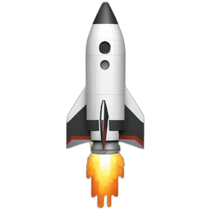 Pixelated rocket emoji
