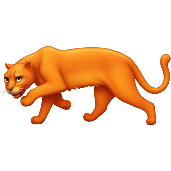 orange burnt panther emoji