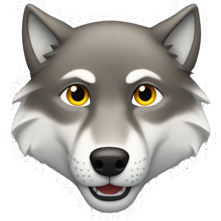 Wolf fave from front emoji