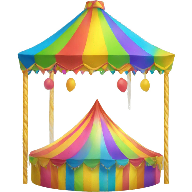 rainbow carnival tent emoji