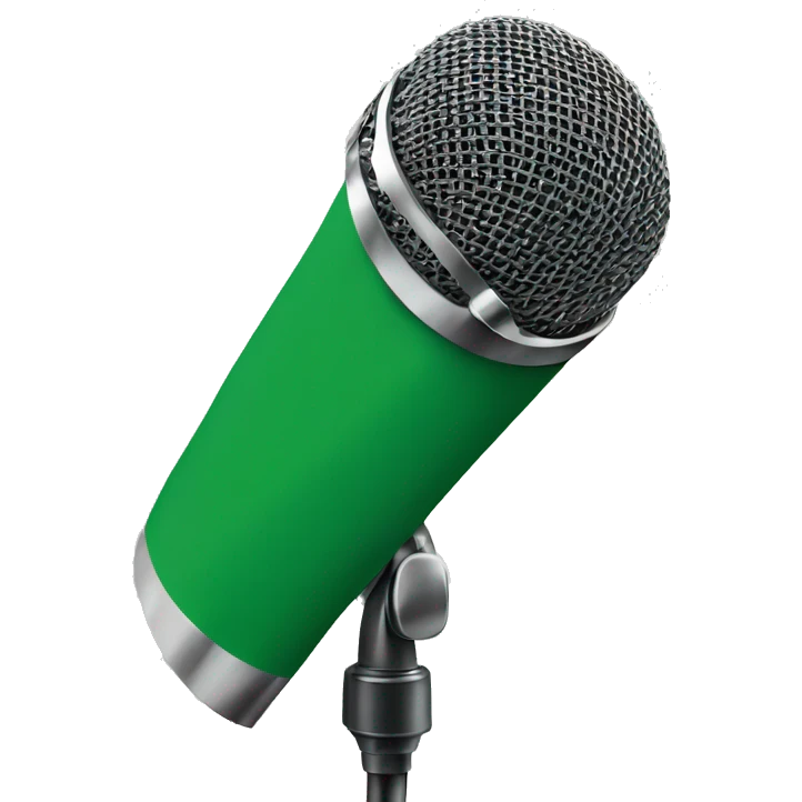 Green flag on Riespy microphone emoji