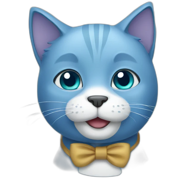 Blue cat emoji