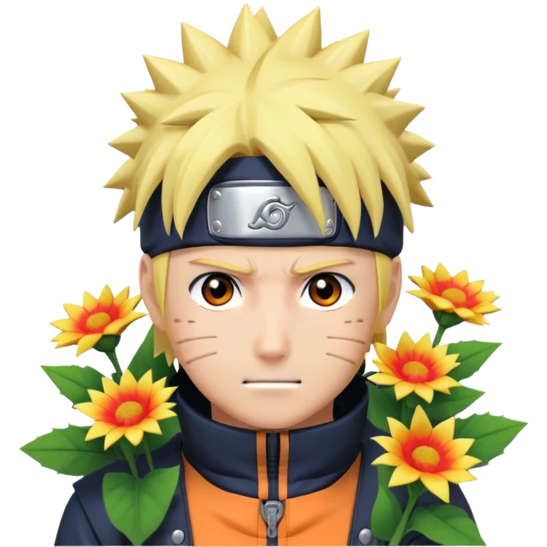 Naruto with flowers  emoji