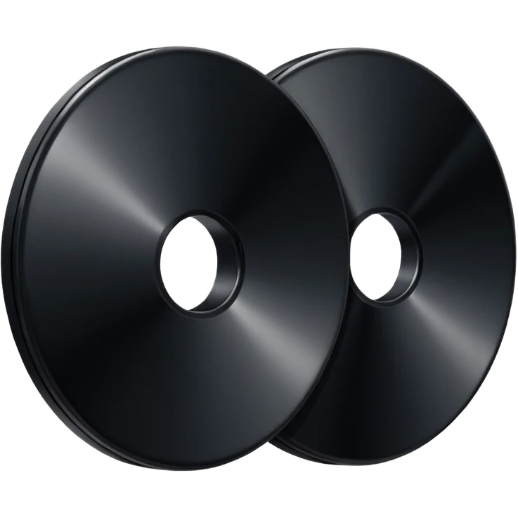 two black computer disk emoji