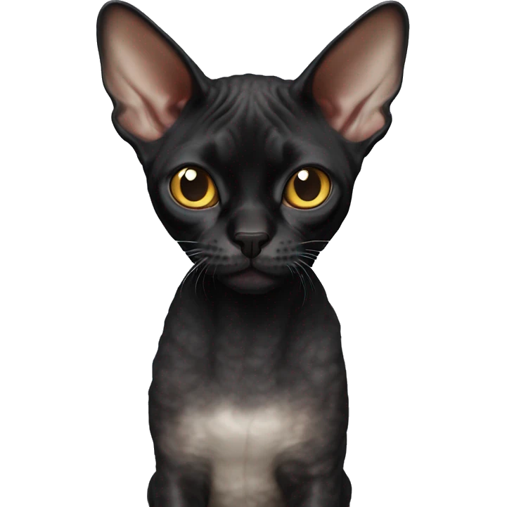 Black Devon Rex emoji