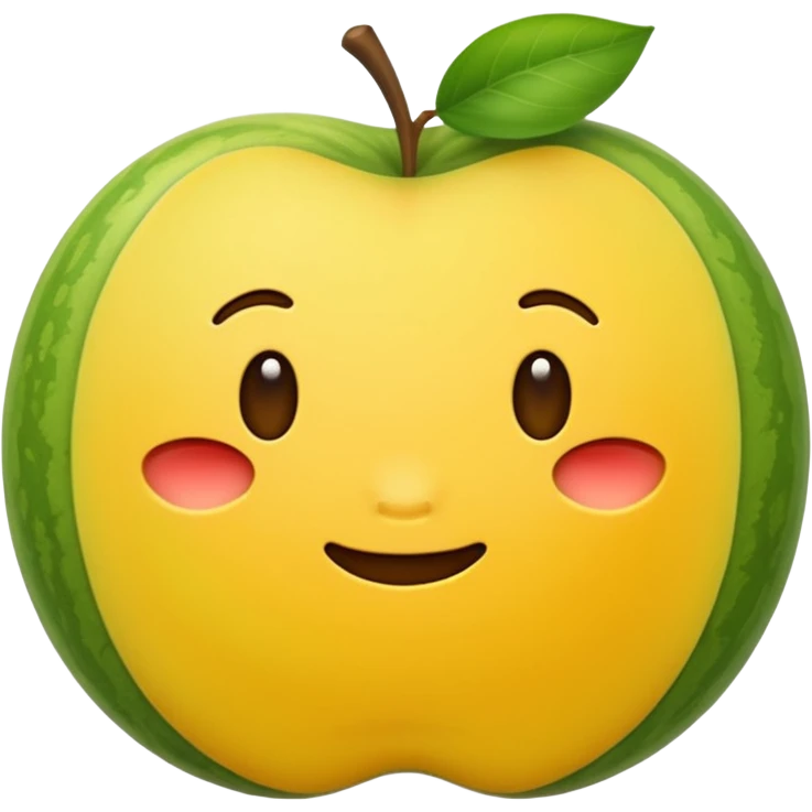 참외 (Korean melon) apple style emoji emoji