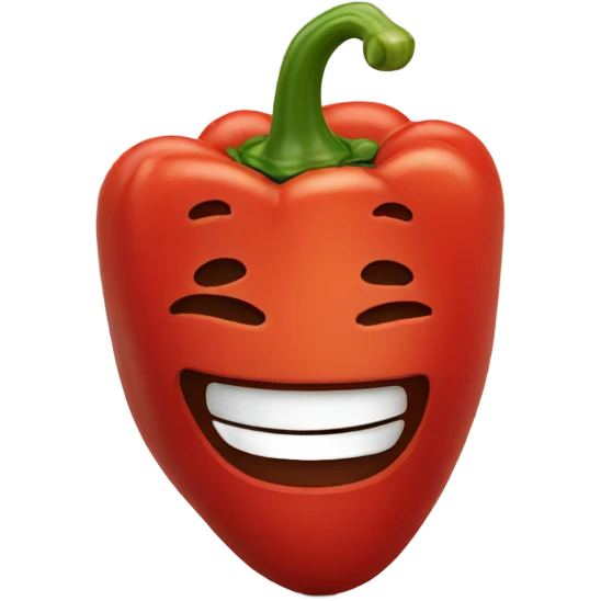 red pepper smiling emoji