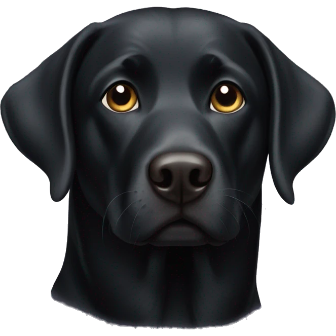 A black Labrador  emoji