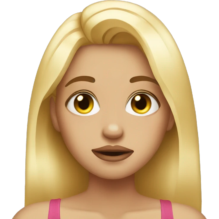 A girl that’s blonde, crying all her makeup off emoji